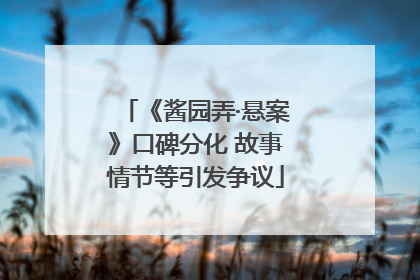 《酱园弄·悬案》口碑分化 故事情节等引发争议