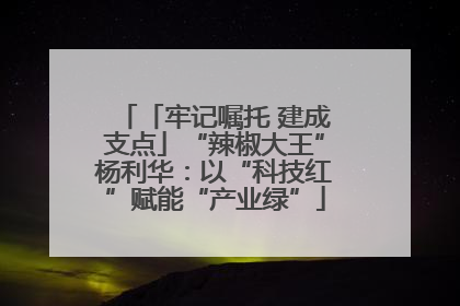 「牢记嘱托 建成支点」“辣椒大王”杨利华：以“科技红”赋能“产业绿”