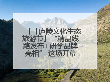 「庐陵文化生态旅游节」“精品线路发布+研学品牌亮相” 这场开幕式亮点纷呈！