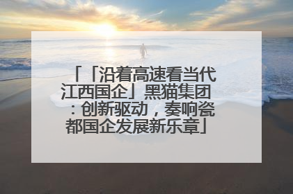 「沿着高速看当代江西国企」黑猫集团：创新驱动，奏响瓷都国企发展新乐章