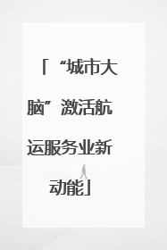 “城市大脑”激活航运服务业新动能