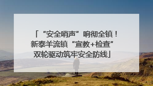 “安全哨声”响彻全镇！新泰羊流镇“宣教+检查”双轮驱动筑牢安全防线