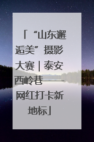 “山东邂逅美”摄影大赛｜泰安西岭巷——网红打卡新地标