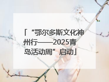 “鄂尔多斯文化神州行——2025青岛活动周”启动