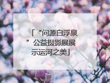 “问源白浮泉”公益摄影展展示运河之美