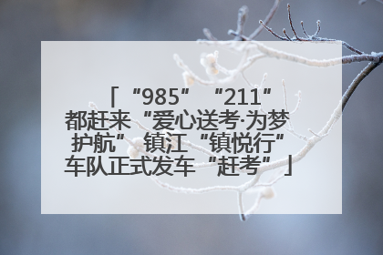 “985”“211”都赶来“爱心送考·为梦护航” 镇江“镇悦行”车队正式发车“赶考”