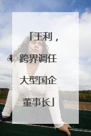 王利，跨界调任大型国企董事长