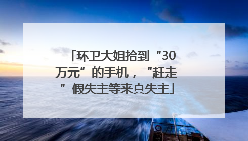环卫大姐拾到“30万元”的手机，“赶走”假失主等来真失主