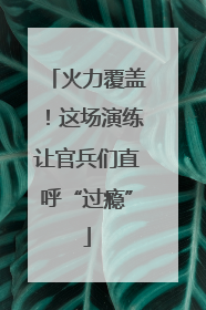火力覆盖！这场演练让官兵们直呼“过瘾”