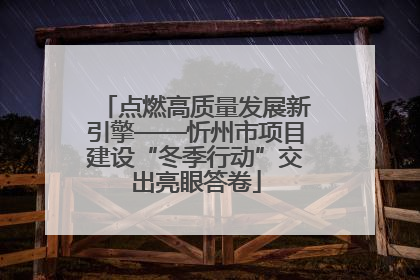 点燃高质量发展新引擎——忻州市项目建设“冬季行动”交出亮眼答卷