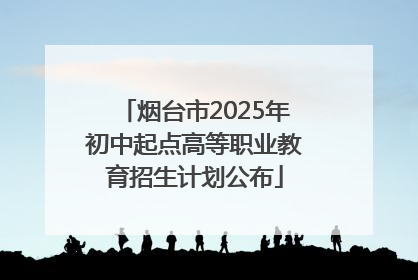 烟台市2025年初中起点高等职业教育招生计划公布