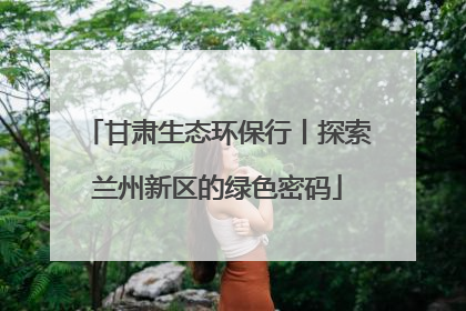 甘肃生态环保行丨探索兰州新区的绿色密码
