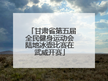 甘肃省第五届全民健身运动会陆地冰壶比赛在武威开赛