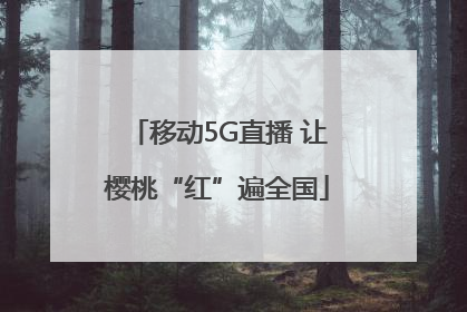 移动5G直播 让樱桃“红”遍全国