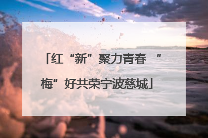 红“新”聚力青春 “梅”好共荣宁波慈城