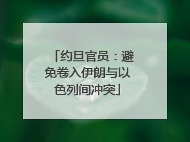 约旦官员：避免卷入伊朗与以色列间冲突