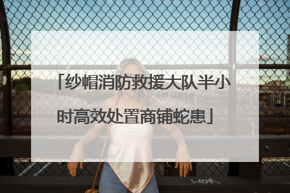 纱帽消防救援大队半小时高效处置商铺蛇患