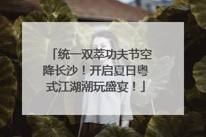 统一双萃功夫节空降长沙！开启夏日粤式江湖潮玩盛宴！