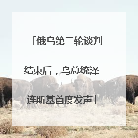 俄乌第二轮谈判结束后，乌总统泽连斯基首度发声