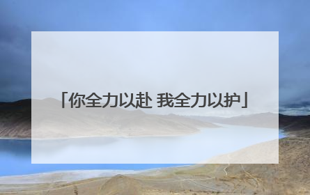 你全力以赴 我全力以护