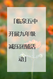 临泉五中开展九年级减压团辅活动