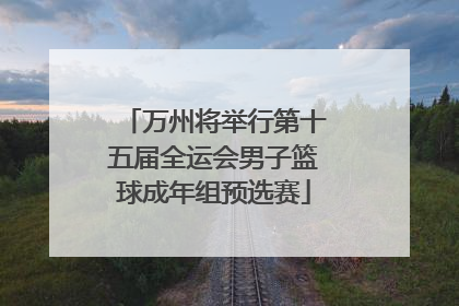 万州将举行第十五届全运会男子篮球成年组预选赛