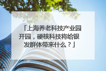 上海养老科技产业园开园，硬核科技将给银发群体带来什么？