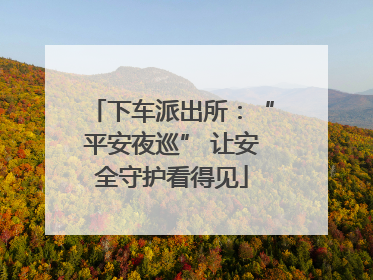 下车派出所：“平安夜巡” 让安全守护看得见
