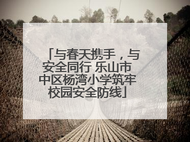 与春天携手，与安全同行 乐山市中区杨湾小学筑牢校园安全防线
