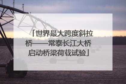 世界最大跨度斜拉桥——常泰长江大桥启动桥梁荷载试验