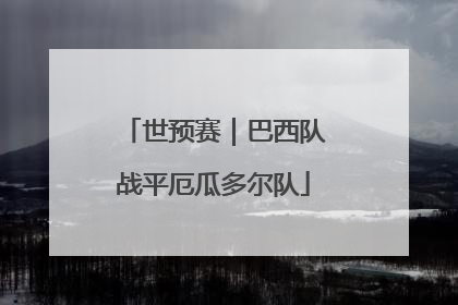 世预赛｜巴西队战平厄瓜多尔队