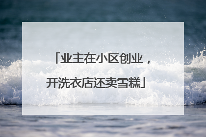 业主在小区创业，开洗衣店还卖雪糕