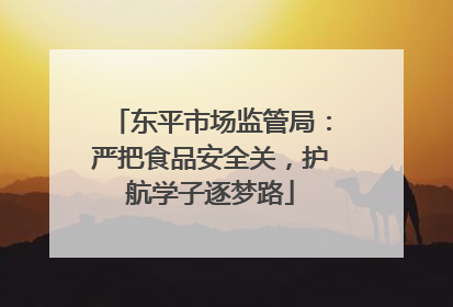 东平市场监管局：严把食品安全关，护航学子逐梦路