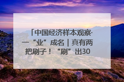 中国经济样本观察·一“业”成名｜真有两把刷子！“刷”出30亿级“颜值经济”