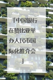 中国银行在赞比亚举办人民币国际化推介会