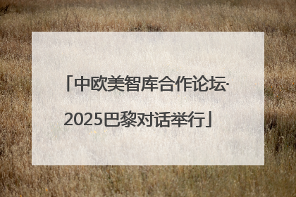 中欧美智库合作论坛·2025巴黎对话举行