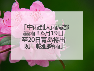 中雨到大雨局部暴雨！6月19日至20日青岛将出现一轮强降雨