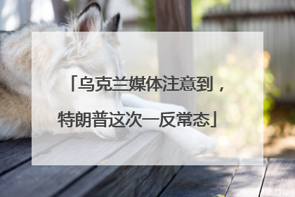 乌克兰媒体注意到，特朗普这次一反常态