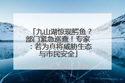 九山湖惊现鳄鱼？部门紧急巡查！专家：若为真将威胁生态与市民安全