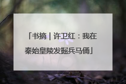 书摘｜许卫红：我在秦始皇陵发掘兵马俑