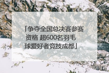 争夺全国总决赛参赛资格 超600名羽毛球爱好者竞技成都