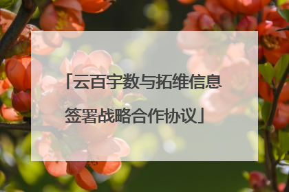 云百宇数与拓维信息签署战略合作协议