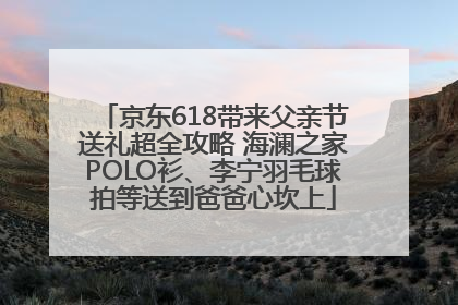 京东618带来父亲节送礼超全攻略 海澜之家POLO衫、李宁羽毛球拍等送到爸爸心坎上