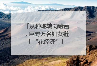从种地转向绘画，巨野万名妇女链上“花经济”
