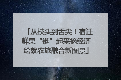从枝头到舌尖！宿迁鲜果“链”起采摘经济绘就农旅融合新图景