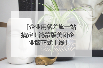 企业用餐差旅一站搞定！鸿蒙版美团企业版正式上线