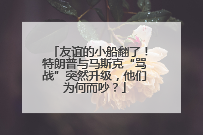 友谊的小船翻了！特朗普与马斯克“骂战”突然升级，他们为何而吵？