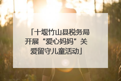 十堰竹山县税务局开展“爱心妈妈”关爱留守儿童活动