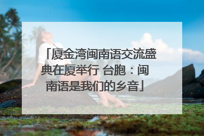 厦金湾闽南语交流盛典在厦举行 台胞：闽南语是我们的乡音