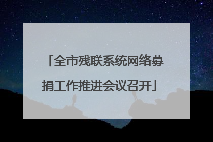 全市残联系统网络募捐工作推进会议召开